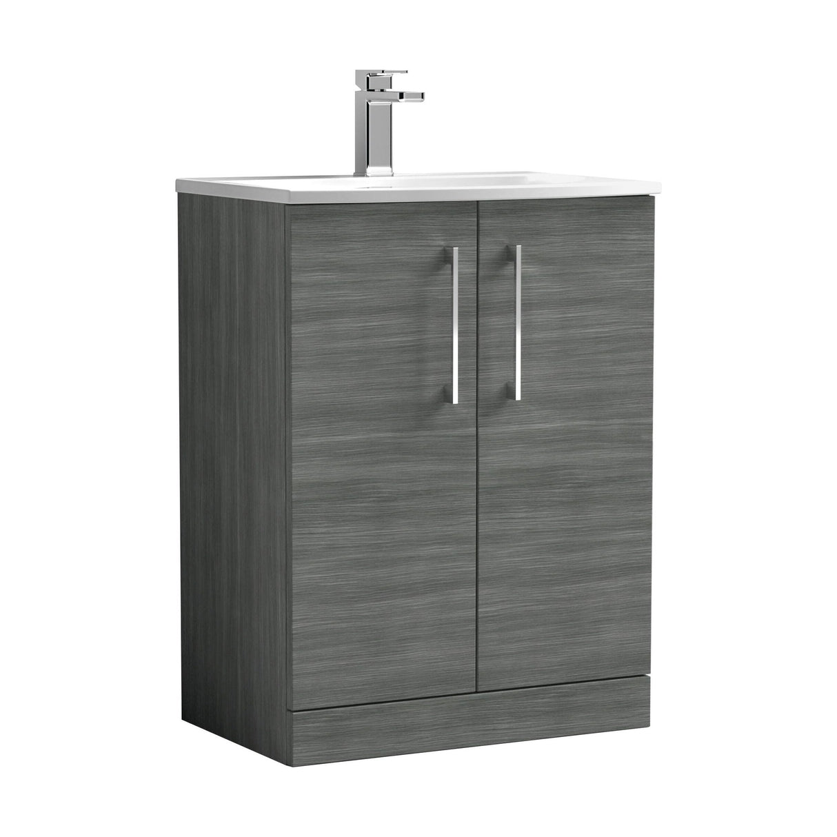 [BFLE503G] Bramshall Contemporary 2 Soft Close Doors Floor Standing Vanity Basin Unit, Choice of Size/Basin Type/Colour - Cutout
