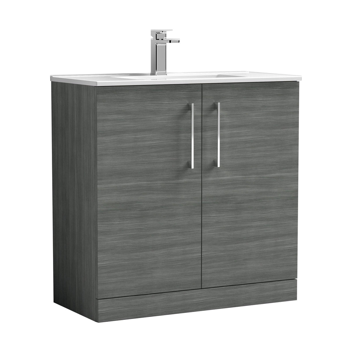 [BFLE505B] Bramshall Contemporary 2 Soft Close Doors Floor Standing Vanity Basin Unit, Choice of Size/Basin Type/Colour - Cutout