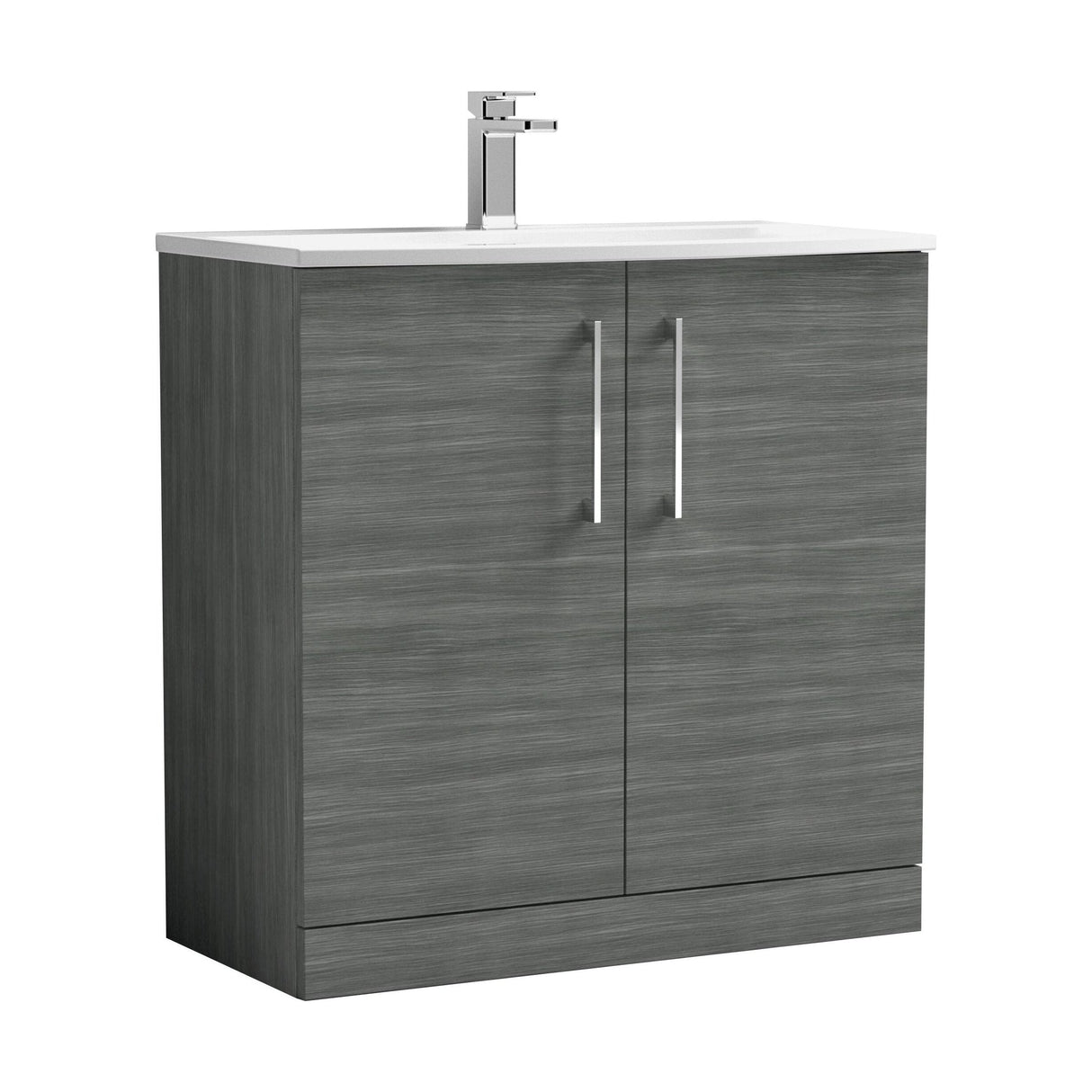 [BFLE505G] Bramshall Contemporary 2 Soft Close Doors Floor Standing Vanity Basin Unit, Choice of Size/Basin Type/Colour - Cutout