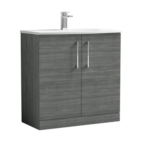[BFLE505G] Bramshall Contemporary 2 Soft Close Doors Floor Standing Vanity Basin Unit, Choice of Size/Basin Type/Colour - Cutout