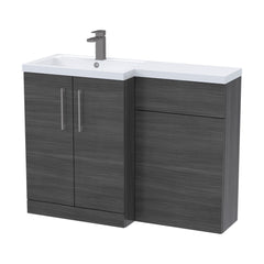[BFLE511LH716] Bramshall Combination Vanity Unit with Basin & WC, Left Hand, 1100mm x 390mm - Choice of Colour and Handle Finish - Cutout