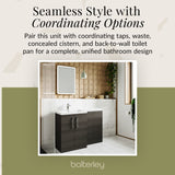 Bathroom Vanity Unit with Basin & WC Unit, Left Hand, 1100mm x 390mm - Choice of Colour