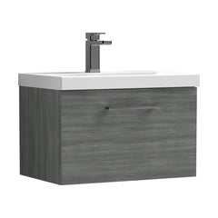 [BFLE522AH716] Bramshall Wall Hung 1 Drawer Vanity Unit with Mid-Edge Ceramic Basin - Choice of Colour, Handle Finish and Size - Cutout
