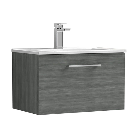 [BFLE522B] Bramshall Contemporary 1 Soft Close Drawer Wall Hung Vanity Unit, Choice of Size/Basin Type/Colour - Cutout
