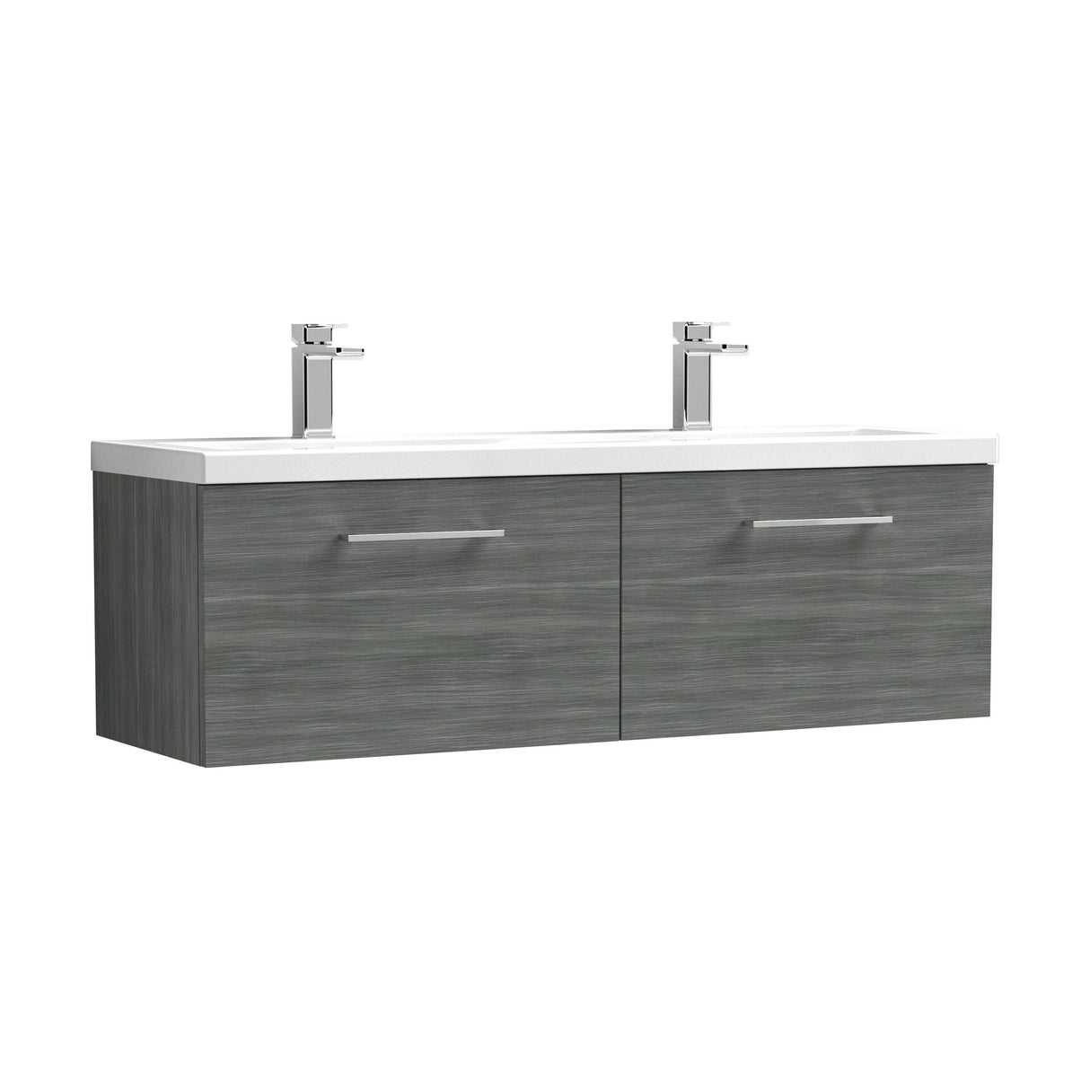 [BFLE522F2] Bramshall Wall Hung 2 Drawer Vanity Basin Unit - 1200mm - Choice of Colour and Basin Type - Cutout
