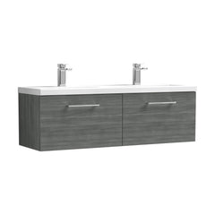 [BFLE522F2] Bramshall Wall Hung 2 Drawer Vanity Basin Unit - 1200mm - Choice of Colour and Basin Type - Cutout
