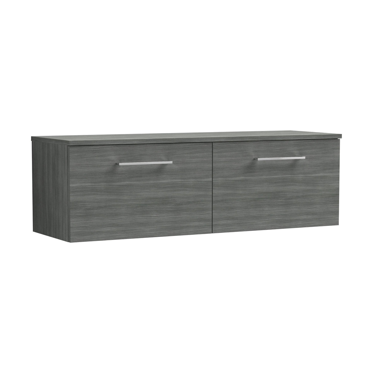 [BFLE522W2] Bramshall 1200mm Wall Hung 2 Drawer Vanity Unit with Worktop, Choice of Colour - Cutout