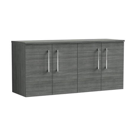 [BFLE523W2] Bramshall Contemporary 4 Door Wall Hung Vanity Unit with Worktop, 1200mm, Choice of Colour - Cutout