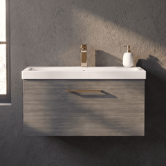 [BFLE525AH1516] Bramshall Wall Hung 1 Drawer Vanity Unit with Mid-Edge Ceramic Basin 800mm - Studio Shot