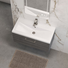 [BFLE525AH716] Bramshall Wall Hung 1 Drawer Vanity Unit with Mid-Edge Ceramic Basin 800mm - Lifestyle 2
