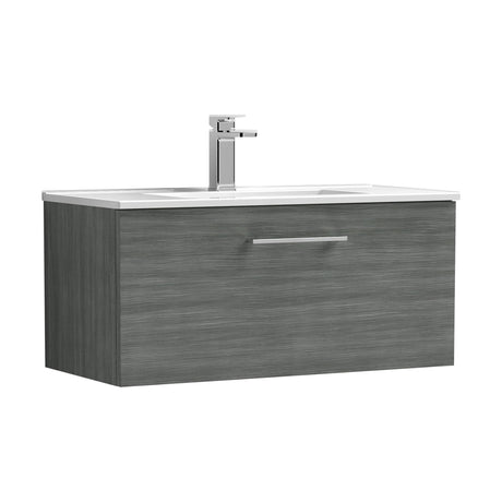 [BFLE525B] Bramshall Contemporary 1 Soft Close Drawer Wall Hung Vanity Unit, Choice of Size/Basin Type/Colour - Cutout
