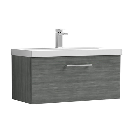 [BFLE525D] Bramshall Contemporary 1 Soft Close Drawer Wall Hung Vanity Unit, Choice of Size/Basin Type/Colour - Cutout