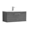 [BFLE525G] Balterley  Modern Bathroom 1 Soft Close Drawer Wall Hung Vanity & Basin, Anthracite, 800mm - Cutout