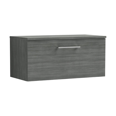 [BFLE525W] Bramshall Contemporary 1 Soft Close Drawer Wall Hung Vanity Worktop Unit, Choice of Size/Colour - Cutout