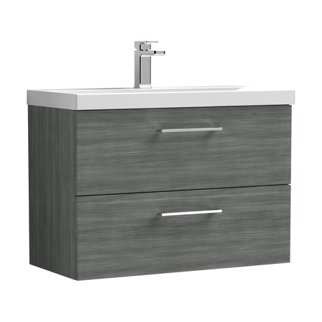 [BFLE526D] Bramshall Contemporary 2 Soft Close Drawer Wall Hung Vanity Unit, Choice of Size/Basin Type/Colour - Cutout