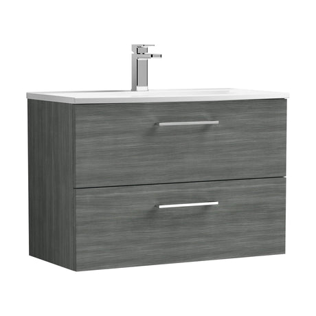 [BFLE526G] Bramshall Contemporary 2 Soft Close Drawer Wall Hung Vanity Unit, Choice of Size/Basin Type/Colour - Cutout