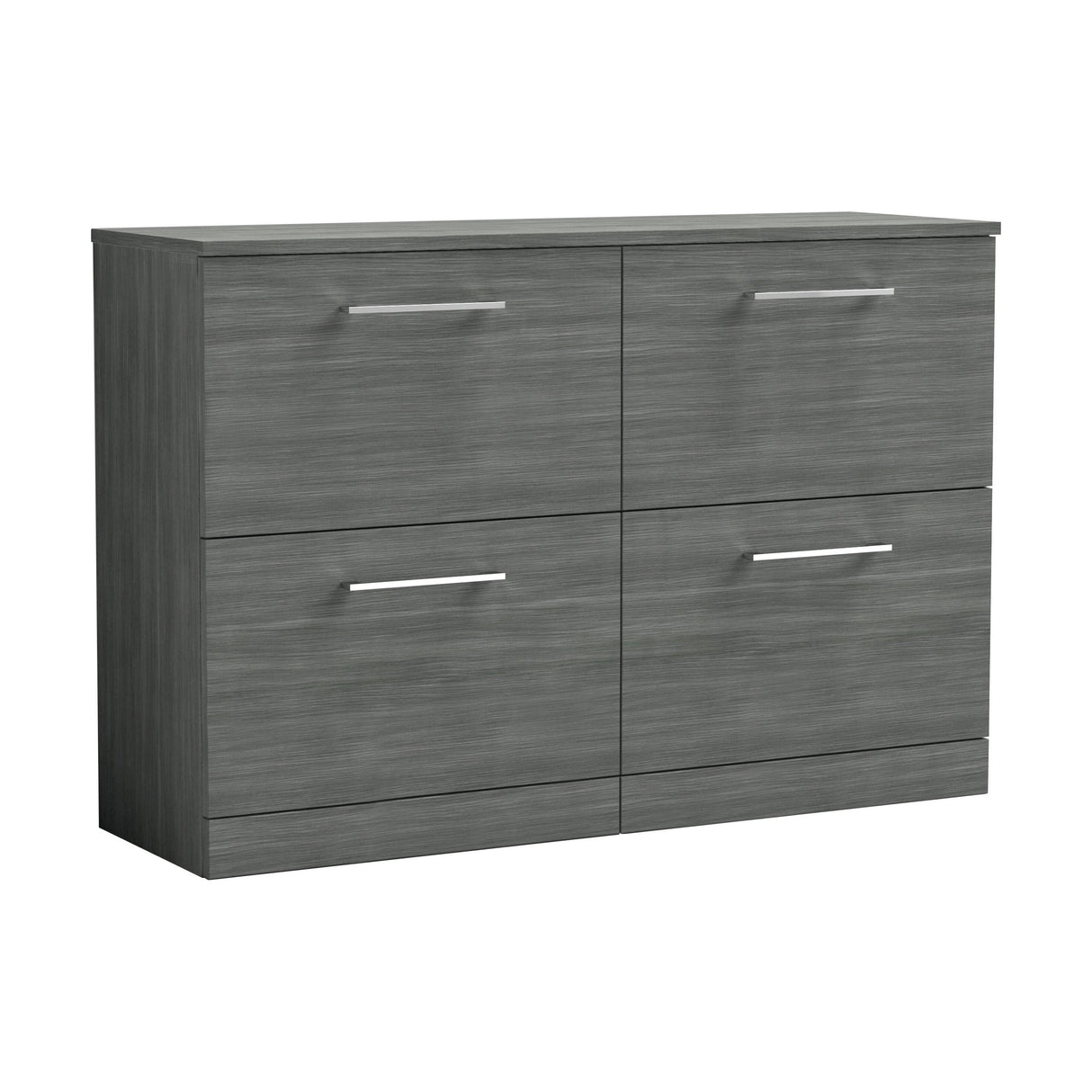 [BFLE533W2] Bramshall Contemporary 4 Drawer Floor Standing Vanity Unit with Worktop, 1200mm, Choice of Colour - Cutout