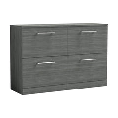 [BFLE533W2] Bramshall Contemporary 4 Drawer Floor Standing Vanity Unit with Worktop, 1200mm, Choice of Colour - Cutout
