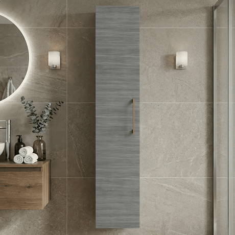 [BFLE561NH017] Bramshall 300mm Wall Hung 1 Door Tall Unit – Choice of Colour and Handle Finish - Silo