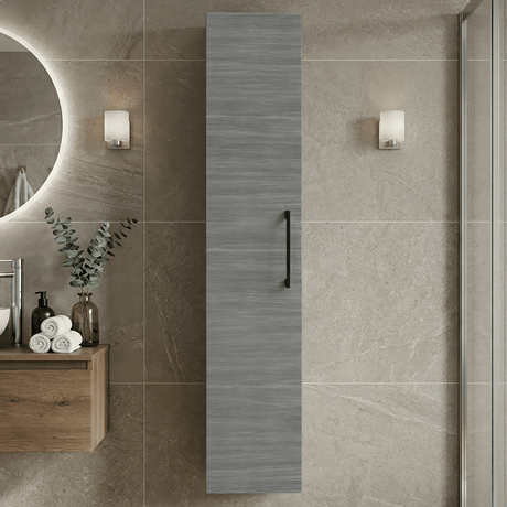 [BFLE561NH018] Bramshall 300mm Wall Hung 1 Door Tall Unit – Choice of Colour and Handle Finish - Silo