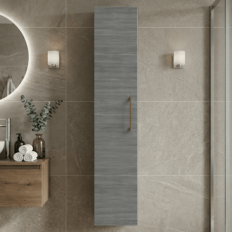 [BFLE561NH1516] Bramshall 300mm Wall Hung 1 Door Tall Unit – Choice of Colour and Handle Finish - Silo