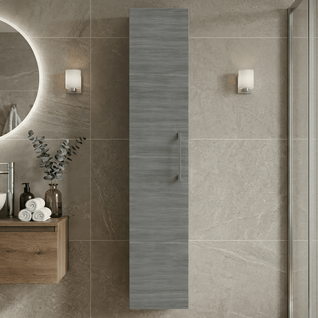 [BFLE561NH716] Bramshall 300mm Wall Hung 1 Door Tall Unit – Choice of Colour and Handle Finish - Silo