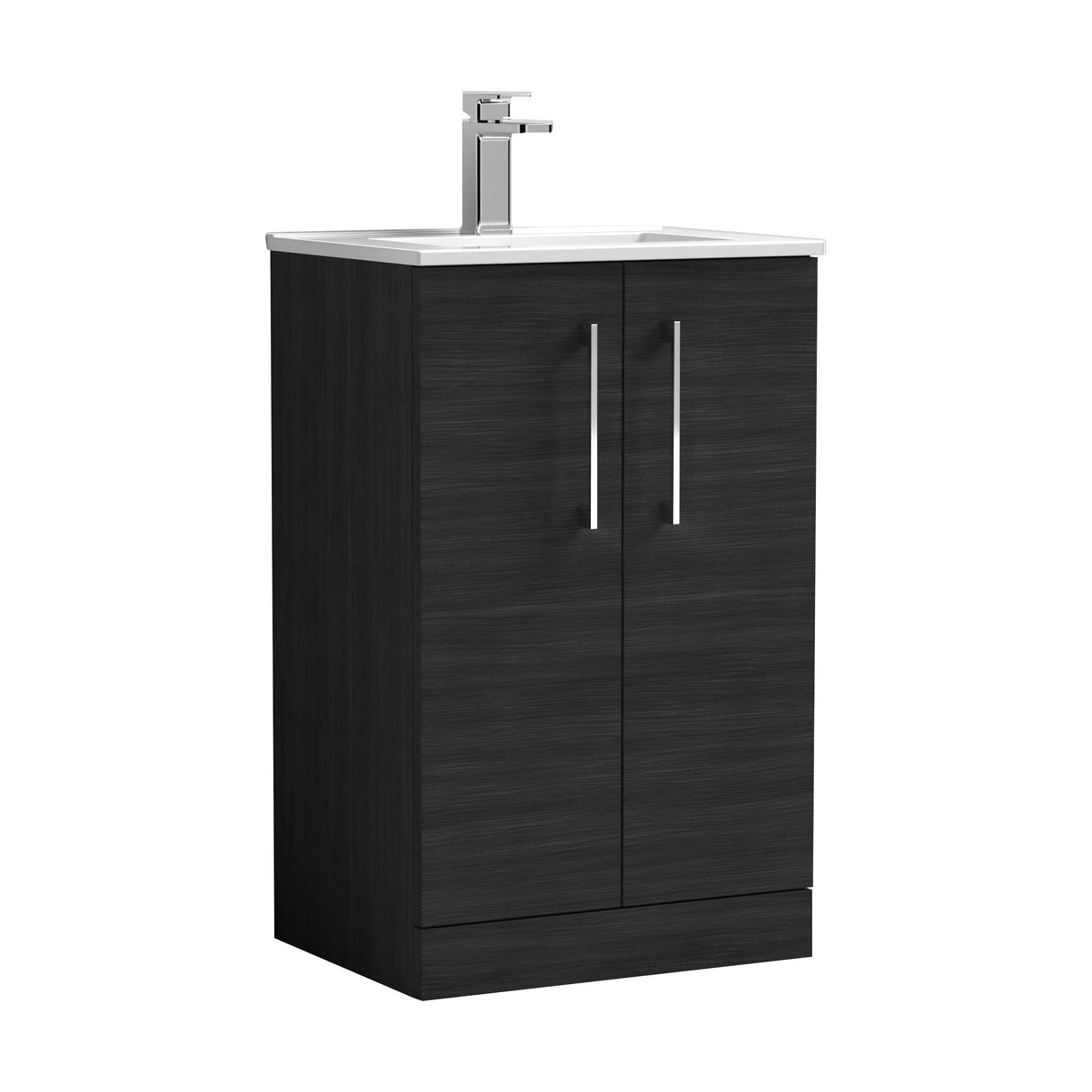 [BFLE601B] Bramshall Contemporary 2 Soft Close Doors Floor Standing Vanity Basin Unit, Choice of Size/Basin Type/Colour - Cutout