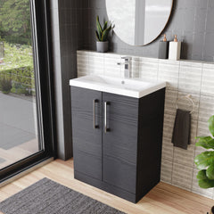 [BFLE603A] Contemporary Floor Standing Vanity Unit with Mid-Edge Basin, Choice of Size - Lifestyle 3
