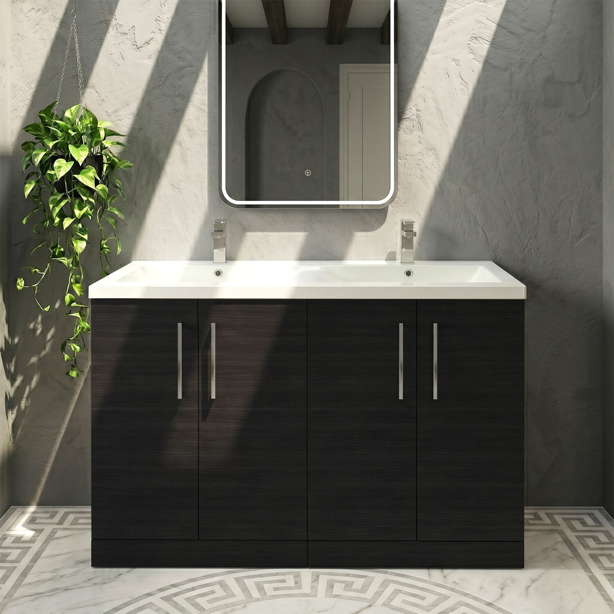 [BFLE603F2] Bramshall Floor Standing 4 Door Vanity Basin Unit - Choice of Colour and Basin Type - Silo
