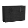 [BFLE603W2] Bramshall Contemporary 4 Door Floor Standing Vanity Unit with Worktop, 1200mm, Choice of Colour - Cutout