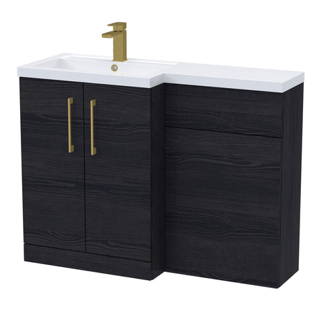 Bathroom Vanity Unit with Basin & WC Unit, Left Hand, 1100mm x 390mm - Choice of Colour