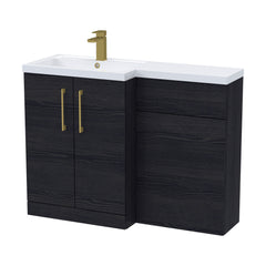 [BFLE611LH017] Bramshall Combination Vanity Unit with Basin & WC, Left Hand, 1100mm x 390mm - Choice of Colour and Handle Finish - Cutout