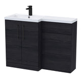 Bathroom Vanity Unit with Basin & WC Unit, Left Hand, 1100mm x 390mm - Choice of Colour