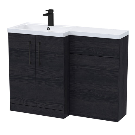 Bathroom Vanity Unit with Basin & WC Unit, Left Hand, 1100mm x 390mm - Choice of Colour