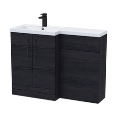 [BFLE611LH018] Bramshall Combination Vanity Unit with Basin & WC, Left Hand, 1100mm x 390mm - Choice of Colour and Handle Finish - Cutout