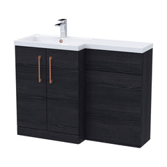 [BFLE611LH019] Bramshall Combination Vanity Unit with Basin & WC, Left Hand, 1100mm x 390mm - Choice of Colour and Handle Finish - Cutout