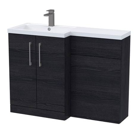 Bathroom Vanity Unit with Basin & WC Unit, Left Hand, 1100mm x 390mm - Choice of Colour