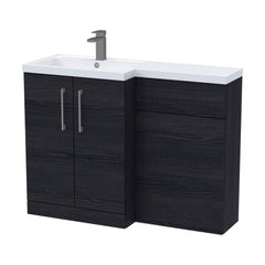 [BFLE611LH716] Bramshall Combination Vanity Unit with Basin & WC, Left Hand, 1100mm x 390mm - Choice of Colour and Handle Finish - Cutout