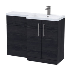 [BFLE611RH716] Bramshall Combination Vanity Unit with Basin & WC, Right Hand, 1100mm x 390mm - Choice of Colour and Handle Finish - Cutout