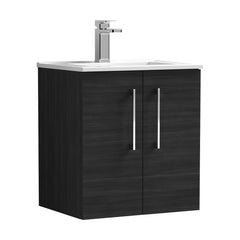 [BFLE621B] Bramshall Contemporary 2 Door Wall Hung Vanity Basin Unit, Choice of Size, Colour and Basin - Cutout