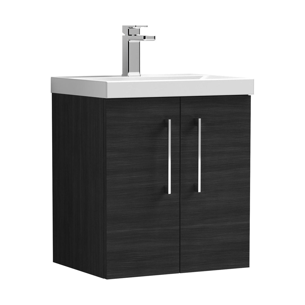 [BFLE621D] Bramshall Contemporary 2 Door Wall Hung Vanity Basin Unit, Choice of Size, Colour and Basin - Cutout