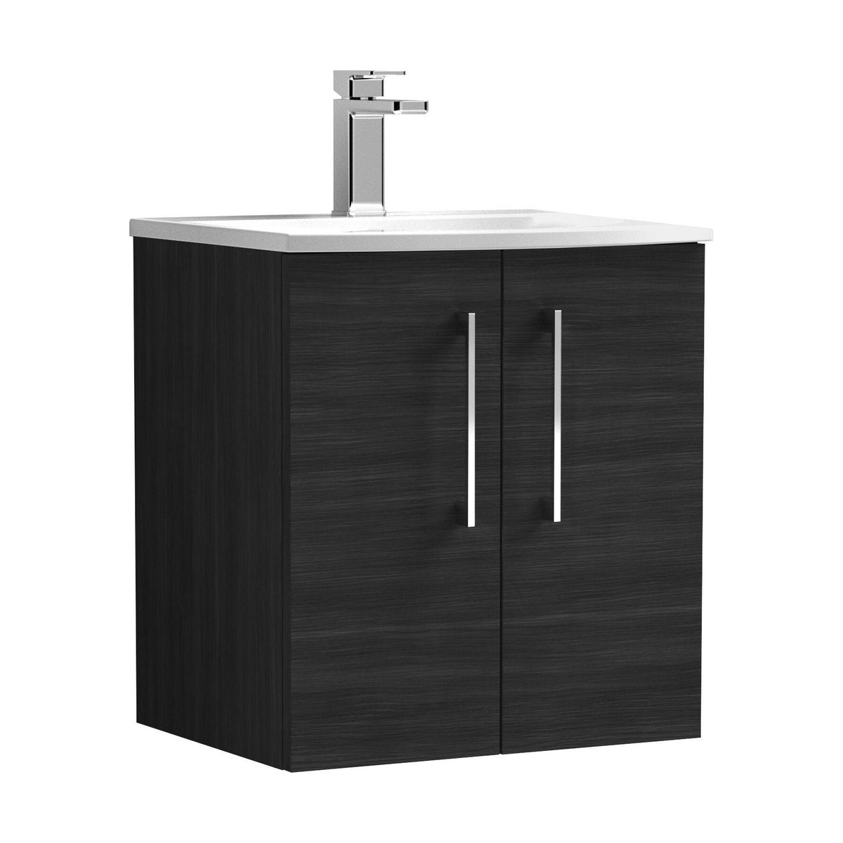 [BFLE621G] Bramshall Contemporary 2 Door Wall Hung Vanity Basin Unit, Choice of Size, Colour and Basin - Cutout