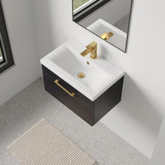 [BFLE622AH017] Bramshall Wall Hung 1 Drawer Vanity Unit with Mid-Edge Ceramic Basin 600mm - Lifestyle 2