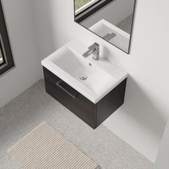 [BFLE622A] Bramshall Wall Hung 1 Drawer Vanity Unit with Mid-Edge Ceramic Basin 600mm - Lifestyle 2