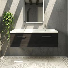 [BFLE622F2] Bramshall Wall Hung 2 Drawer Vanity Basin Unit - 1200mm - Choice of Colour and Basin Type - Silo