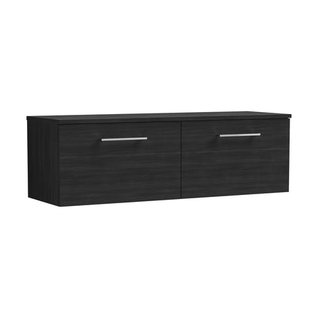 [BFLE622W2] Bramshall 1200mm Wall Hung 2 Drawer Vanity Unit with Worktop, Choice of Colour - Cutout