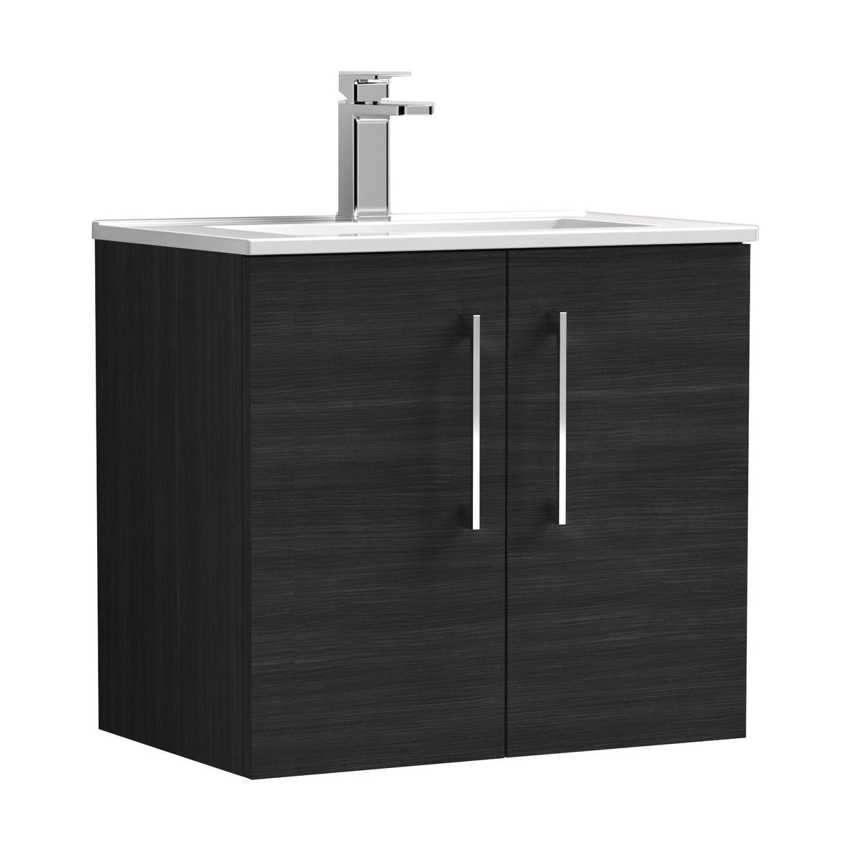 [BFLE623B] Bramshall Contemporary 2 Door Wall Hung Vanity Basin Unit, Choice of Size, Colour and Basin - Cutout