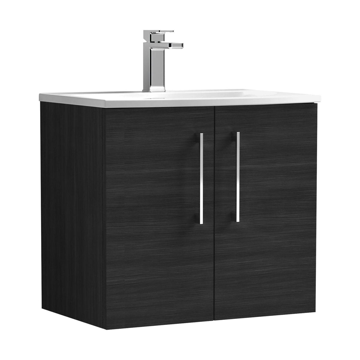 [BFLE623G] Bramshall Contemporary 2 Door Wall Hung Vanity Basin Unit, Choice of Size, Colour and Basin - Cutout