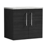[BFLE623LBG] Bramshall Wall Hung 2 Door Vanity Unit with Bellato Grey Laminate Worktop, 600mm, Choice of Colour - Cutout