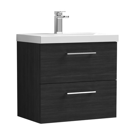[BFLE624D] Bramshall Contemporary 2 Soft Close Drawer Wall Hung Vanity Unit, Choice of Size/Basin Type/Colour - Cutout